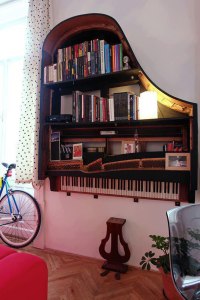 piano bookcase
